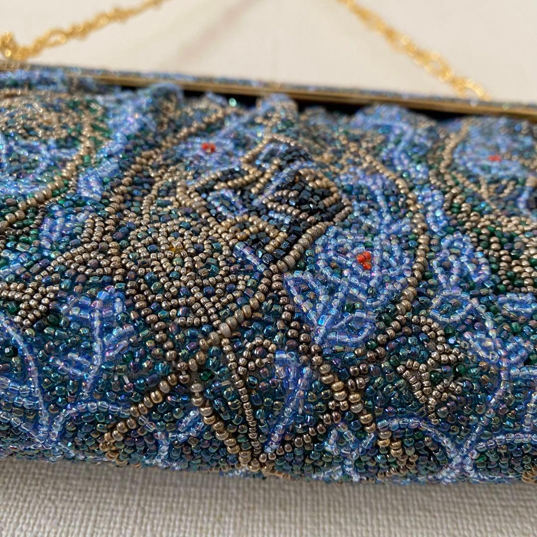 美品 Katsumi Tokyo かつみ ビーズ ハンドバッグ パーティバッグ