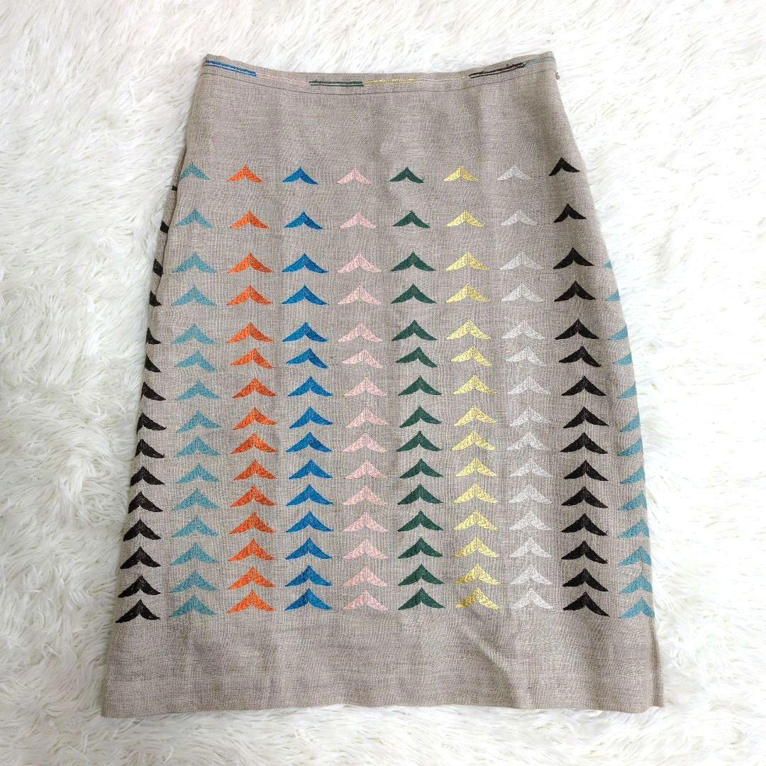 ミナペルホネン　bird bird　スカート　麻100%