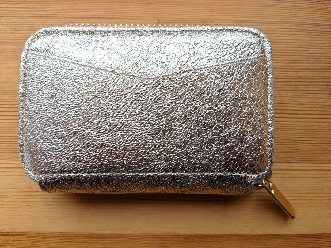 ナダヤ　mu本革 Rファスナー コンパクト財布 HAKU