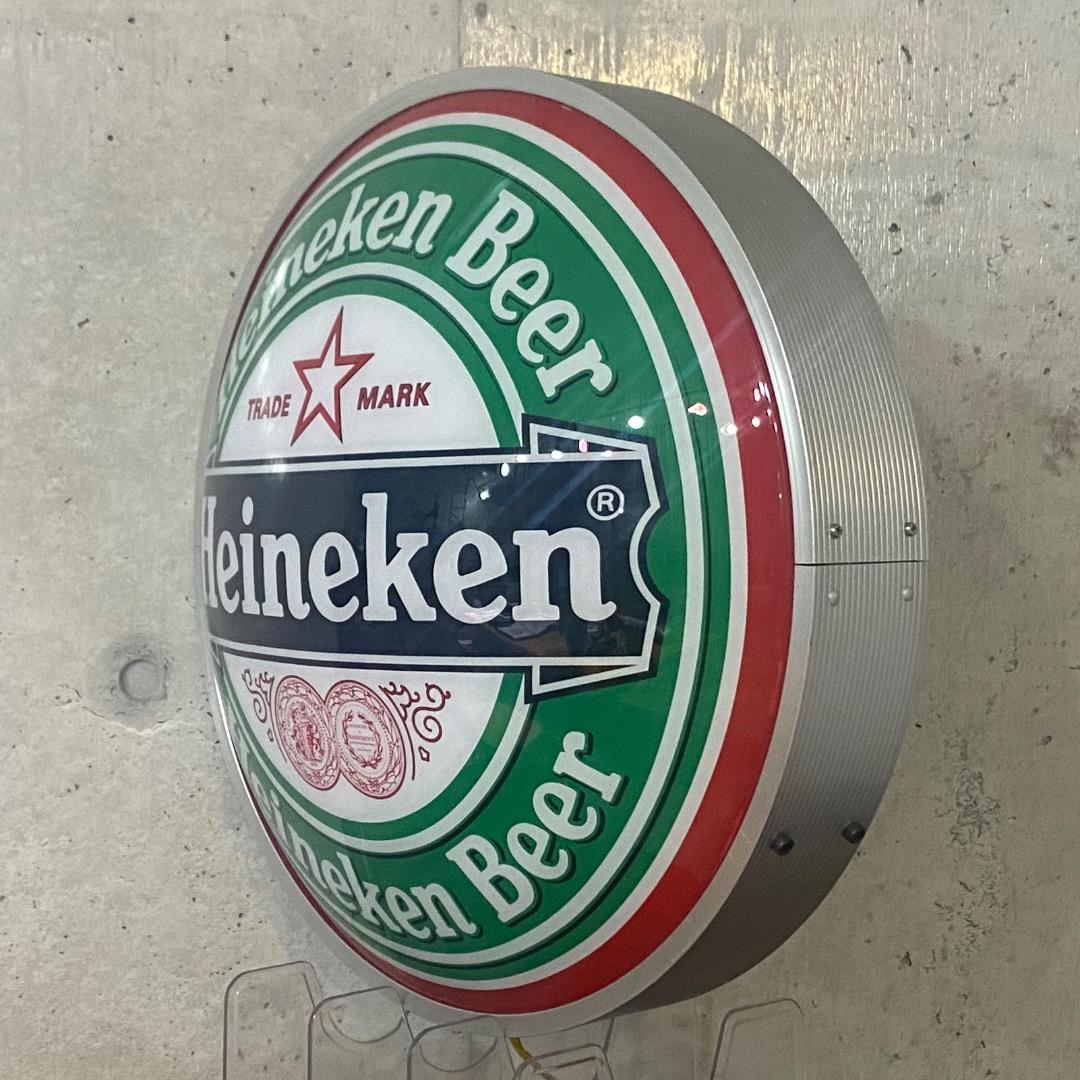 【美品/レア】ハイネケン看板 ビンテージ ★両面ドーム電飾サイン