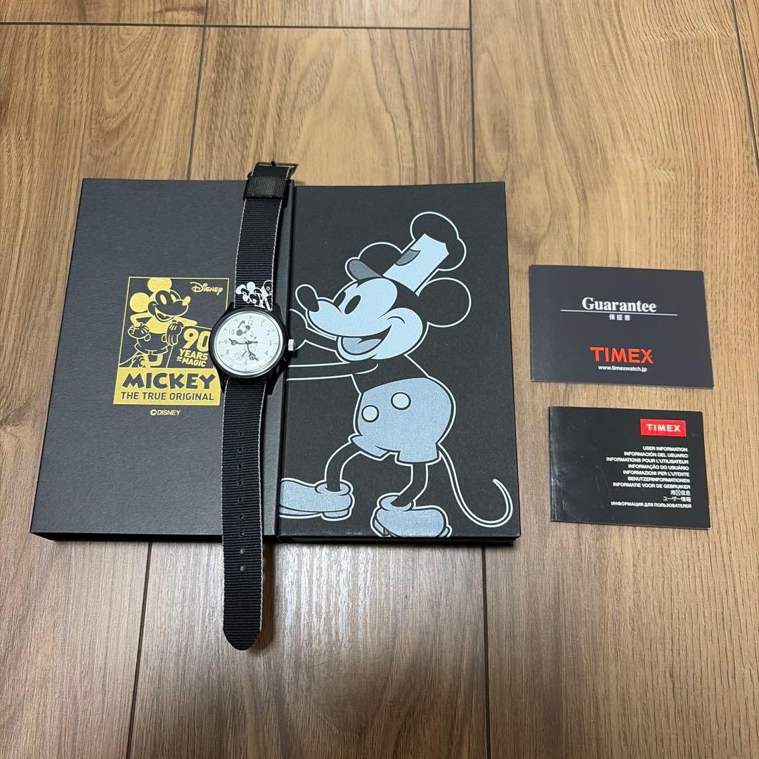 【希少】TIMEX タイメックス ミッキーマウス 時計 ディズニー 90周年 黒