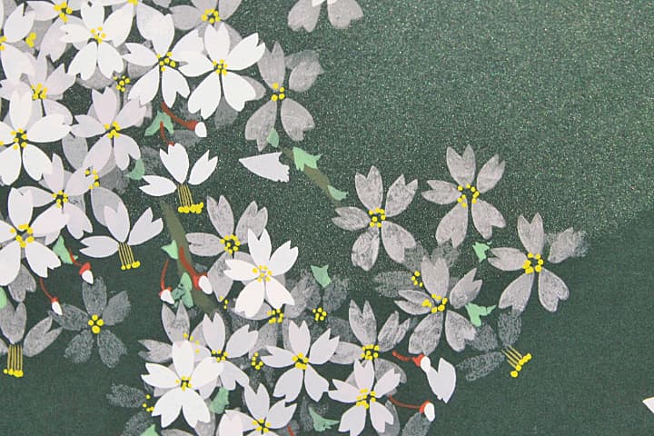 中島千波 【月下春風】 セリグラフ