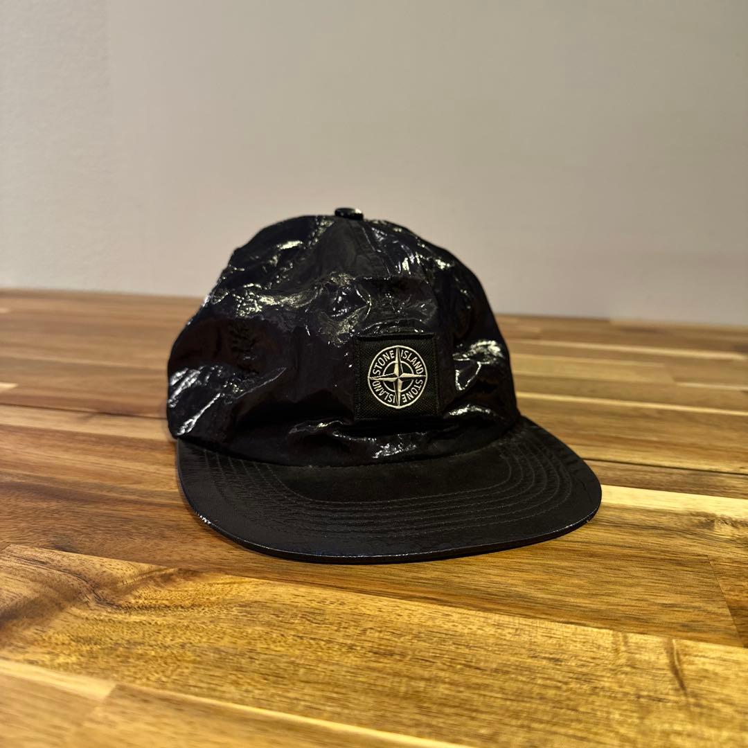 SUPREME ×stone  ブラックキャップ 光沢