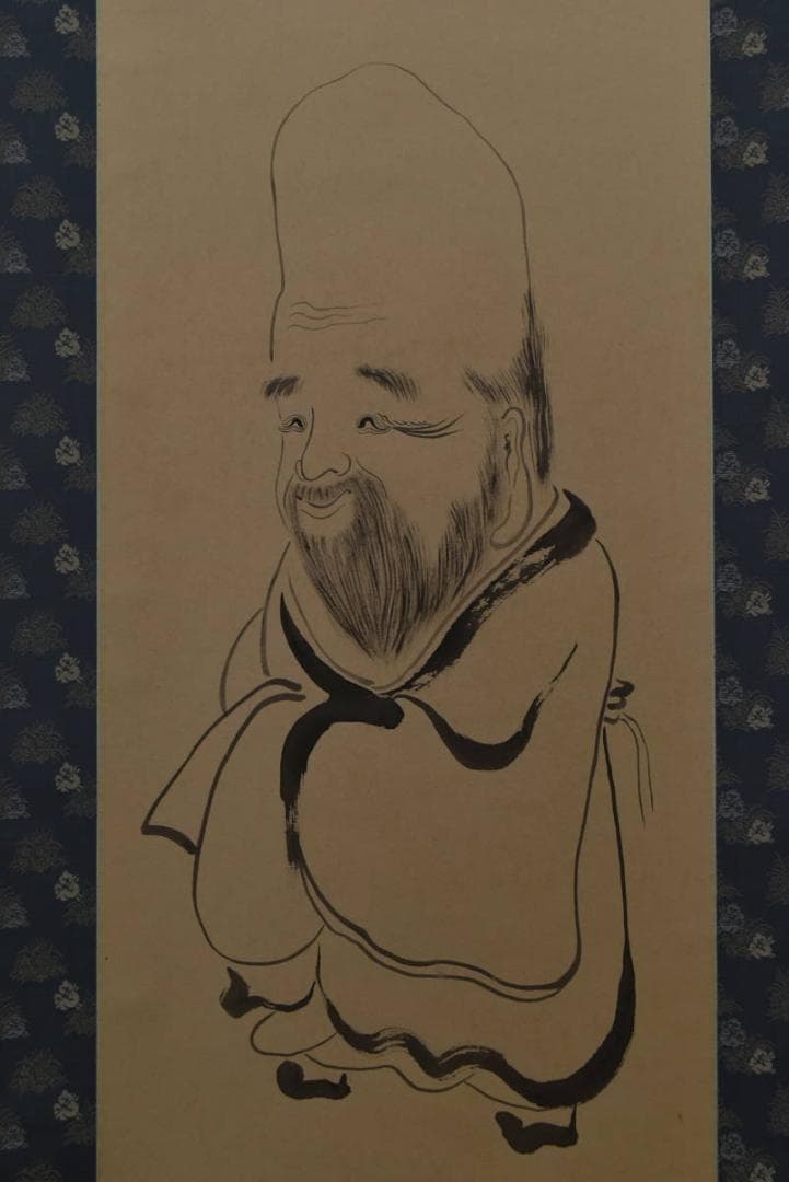 良念/寿老人図/七福神の内の一人/掛軸☆宝船☆Z-955