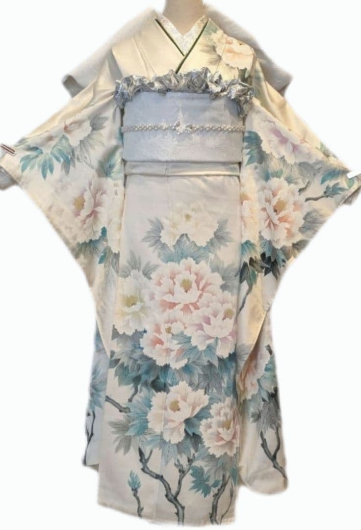 振袖フルセット9点 手描き 白 金彩 逸品 成人式