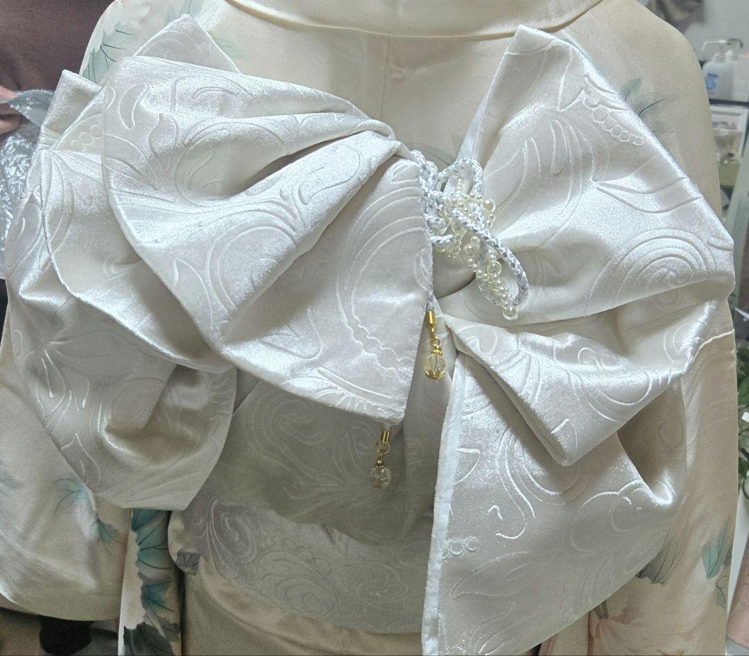 振袖フルセット9点 手描き 白 金彩 逸品 成人式