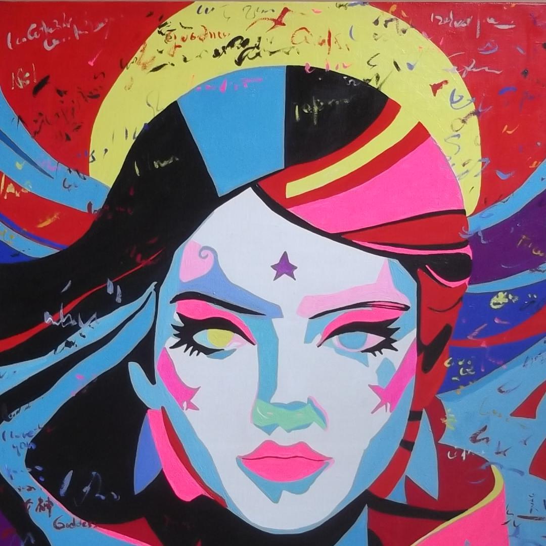 カブリオレ　真作２点　クリムゾン「Goddess is in Japan」