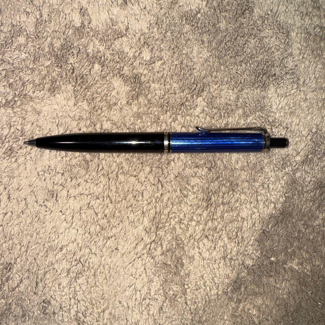 ペリカン　D405 ペンシル　ブルー縞　0.7mm シルバートリム