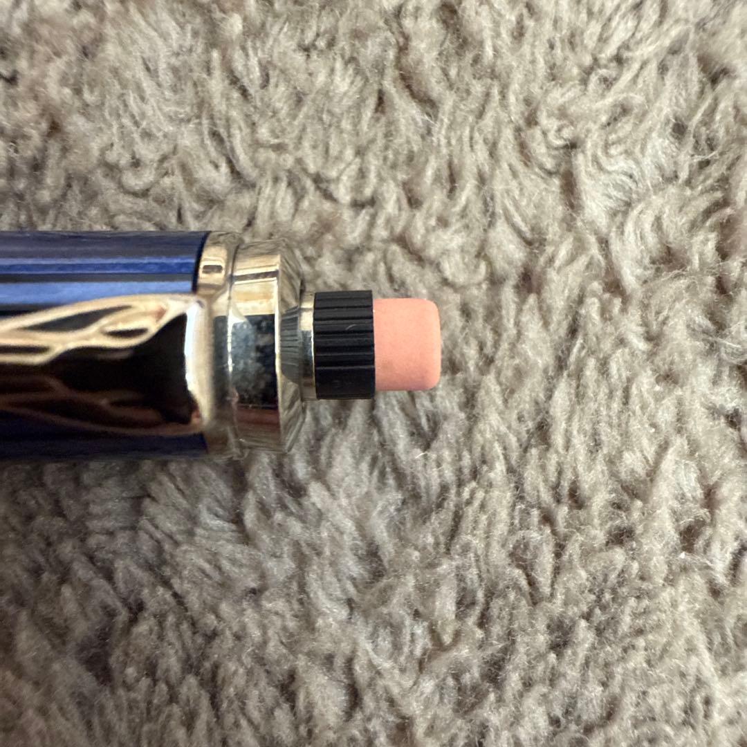 ペリカン　D405 ペンシル　ブルー縞　0.7mm シルバートリム