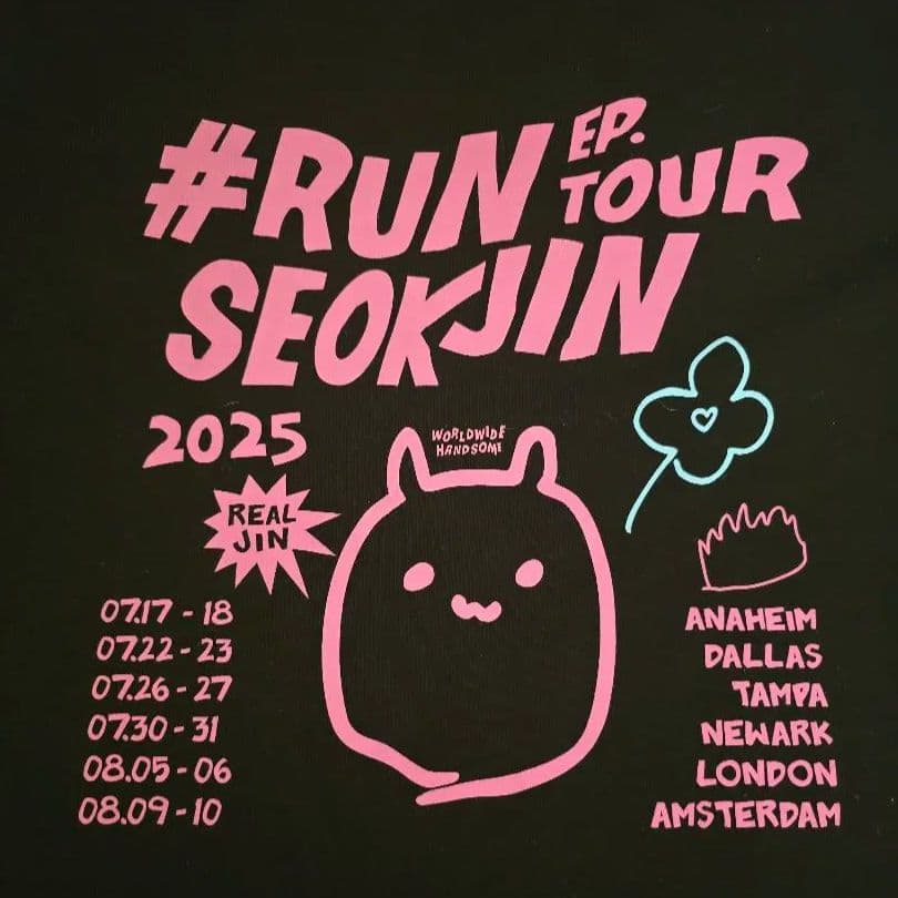 【ロンドン】ジン　BTS　runseokjin　アイドル　Tシャツ