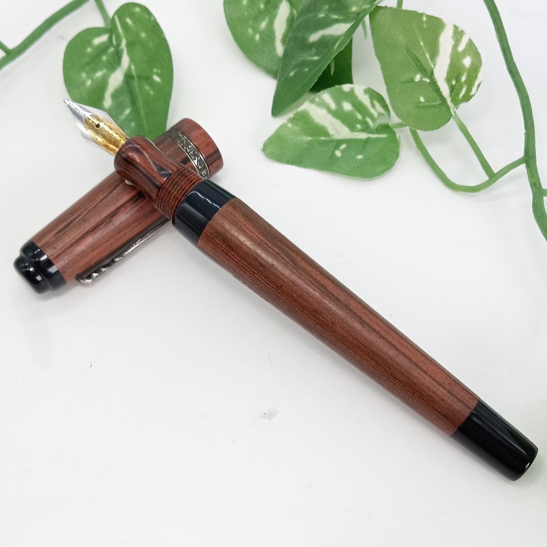 稀少 MARLEN マーレン 18Ｋ 万年筆 ウッド 木目 イタリア