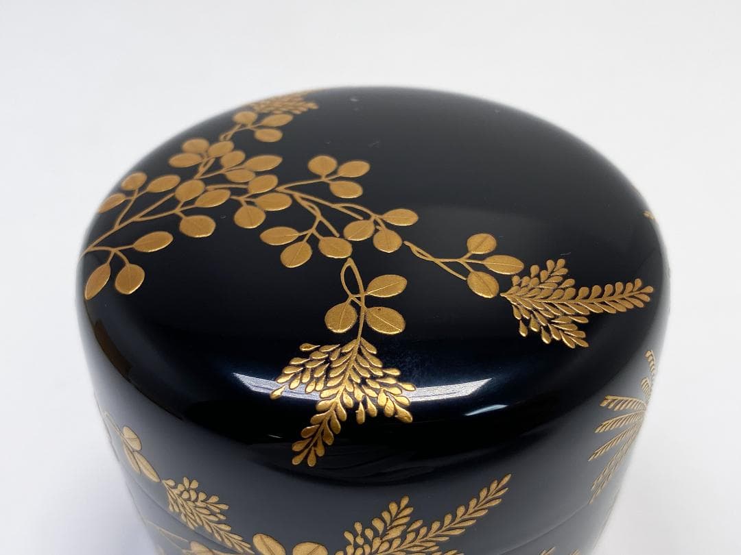 秋草に月 関口輔聖 蒔絵 大棗 尋牛斎 久田宗也 書付 茶道具 共箱