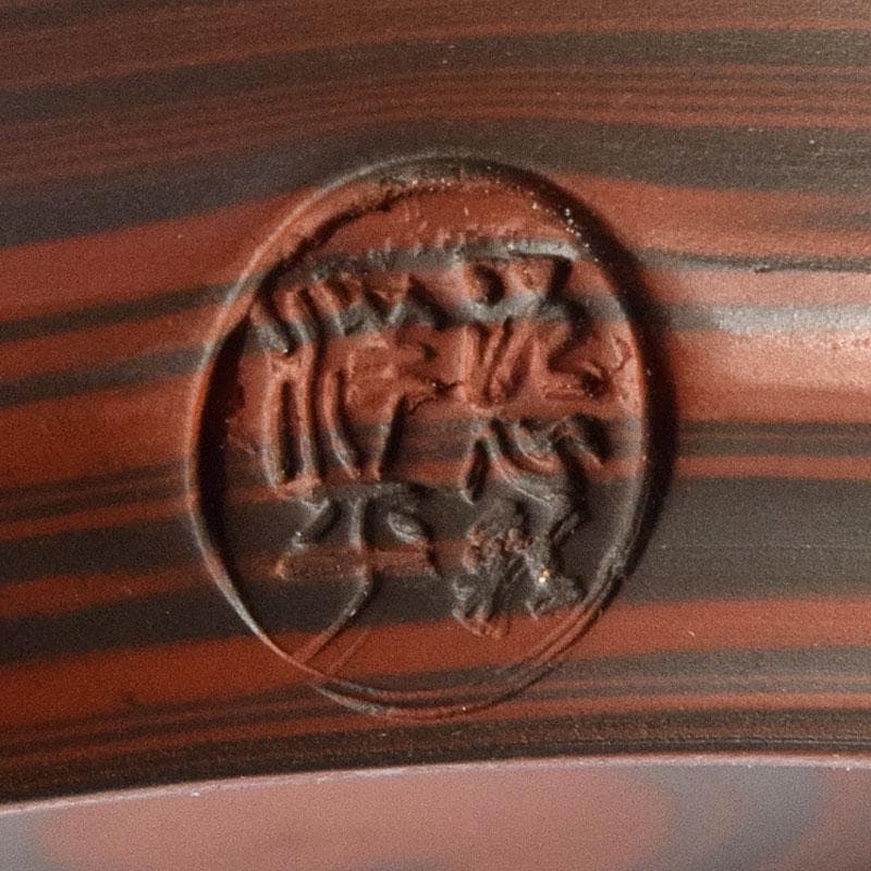 煎茶道具　常滑焼　小西洋平作　窯変　茶器　急須　煎茶碗　五客　共箱　MR9434