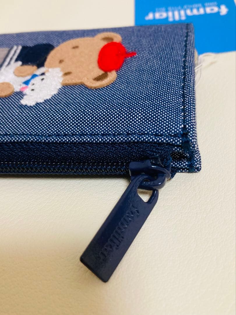 新品 ファミリア キーケース 青デニム