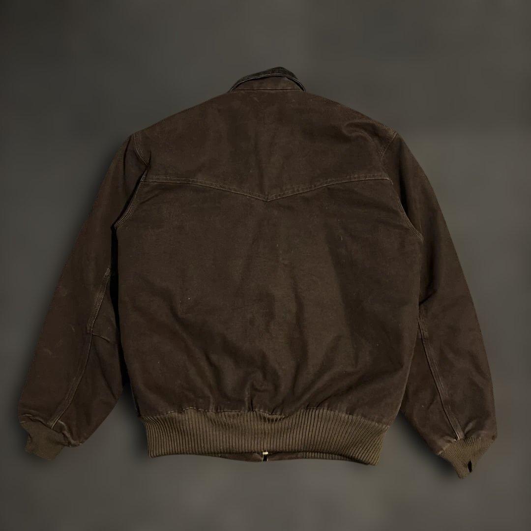 希少 Carhartt サンタフェジャケット ブラウン 企業ロゴ 00s
