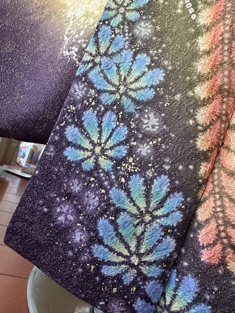 てな 振袖フルセット 赤×金通し 辻ヶ花 絞り ぼかし染めIK