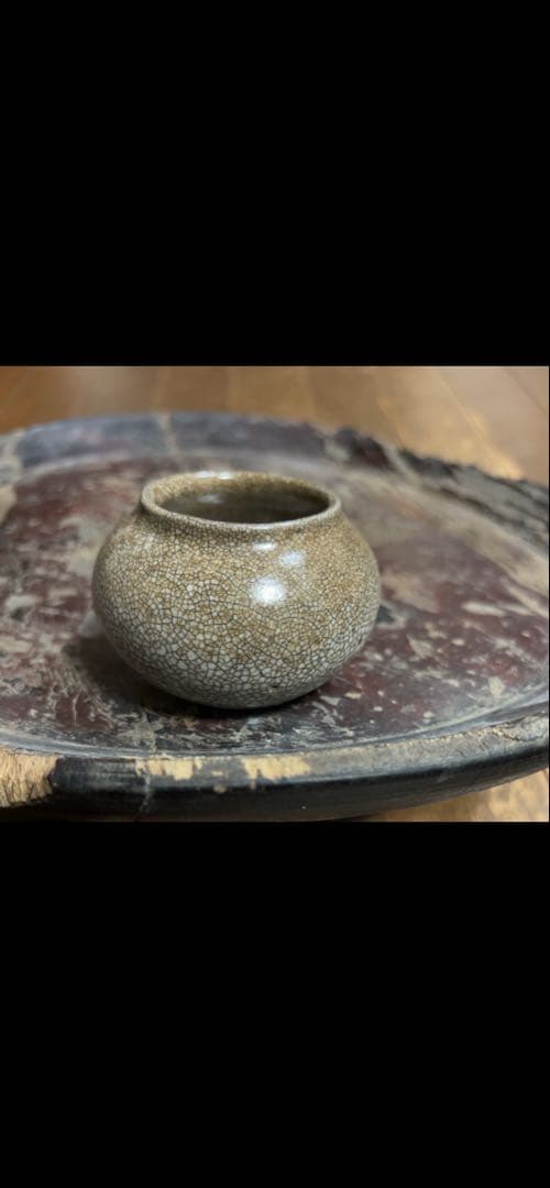 李朝 白磁小壺 丸壺 (塩笥盃)