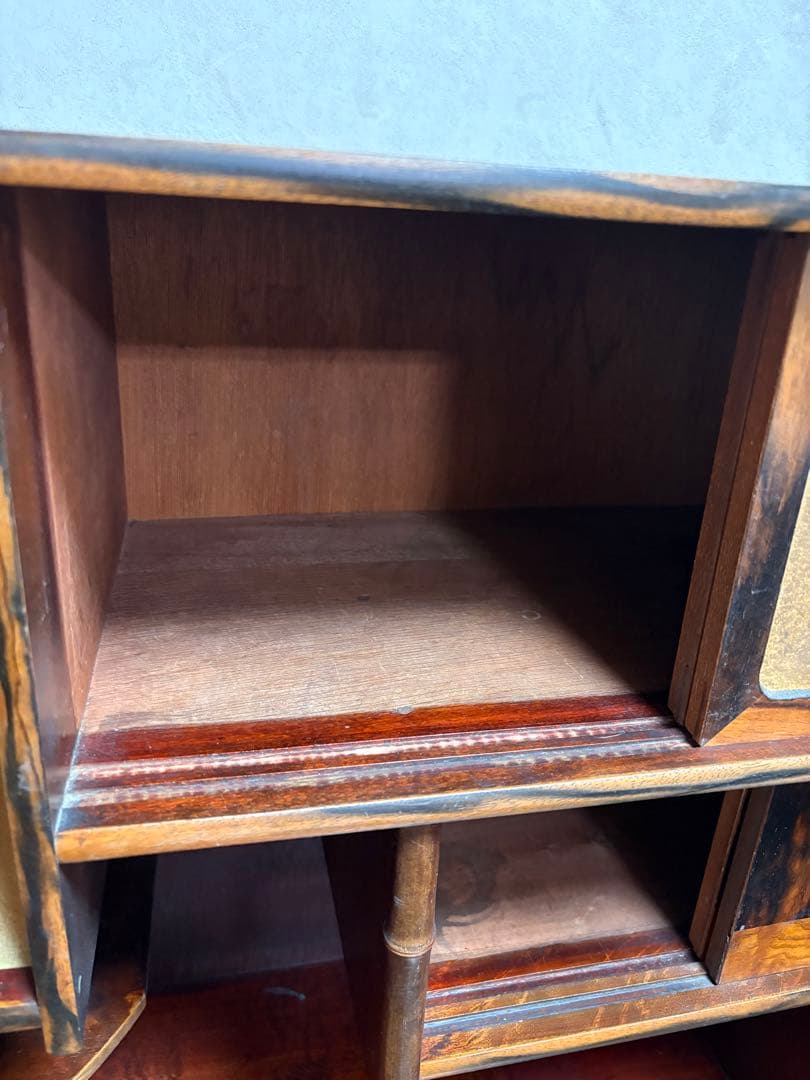 昭和レトロ 木製　アンティーク　箪笥 引き戸　古家具　和家具