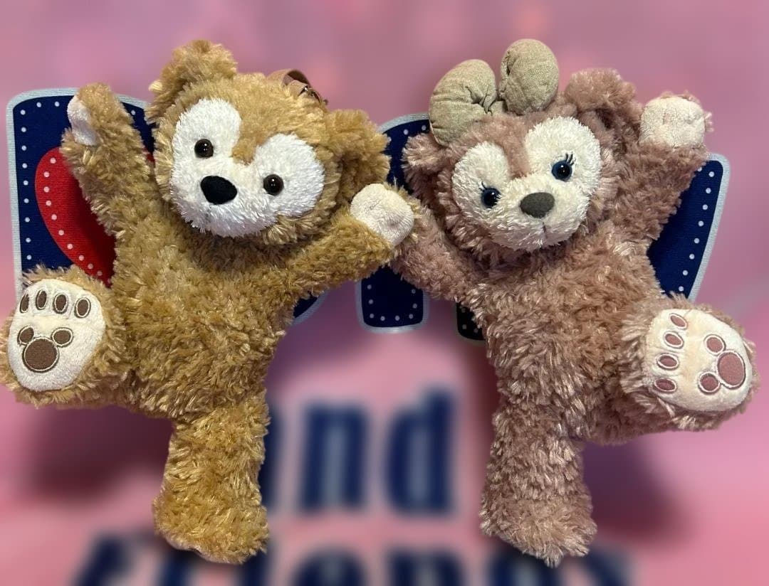 あづさ ダッフィー＆シェリーメイ ポーチサイズ ぬいぐるみ ポーズ 自立