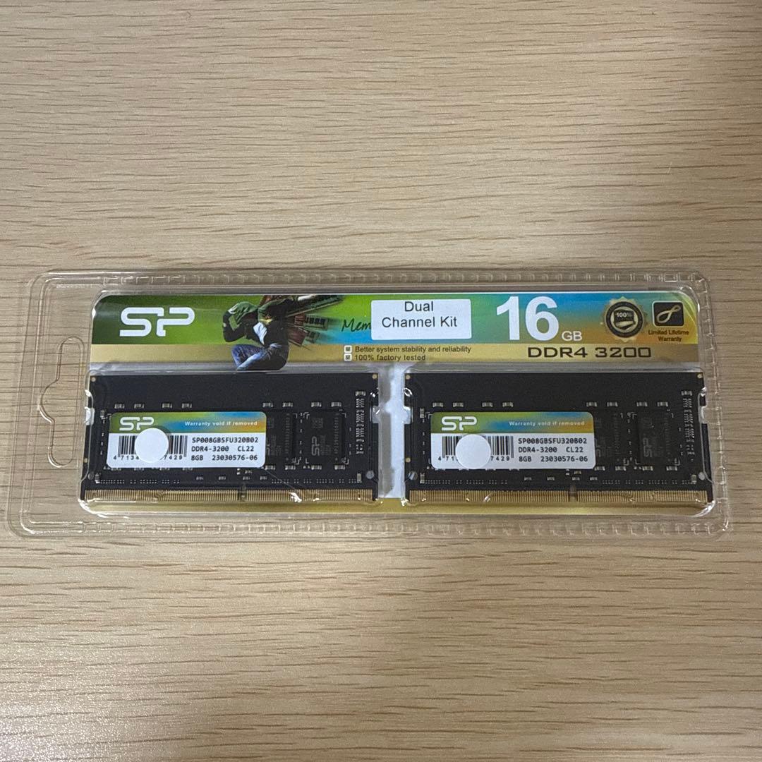 新品未開封 SP DDR4-3200 8GB×2枚 (16GB) ②