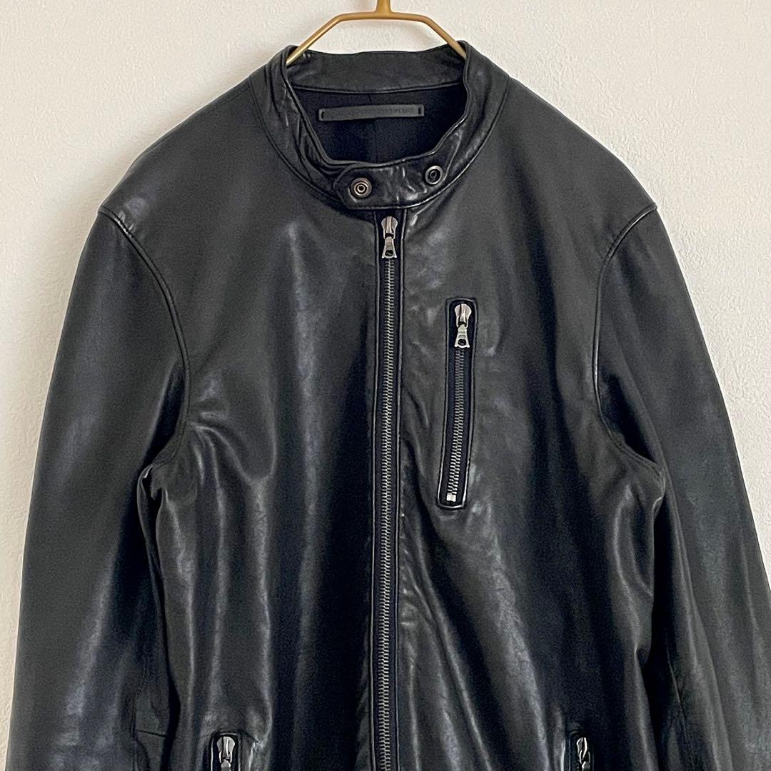 TOMORROWLAND 羊革 ジャケット 黒 L シープレザー ラムスキン