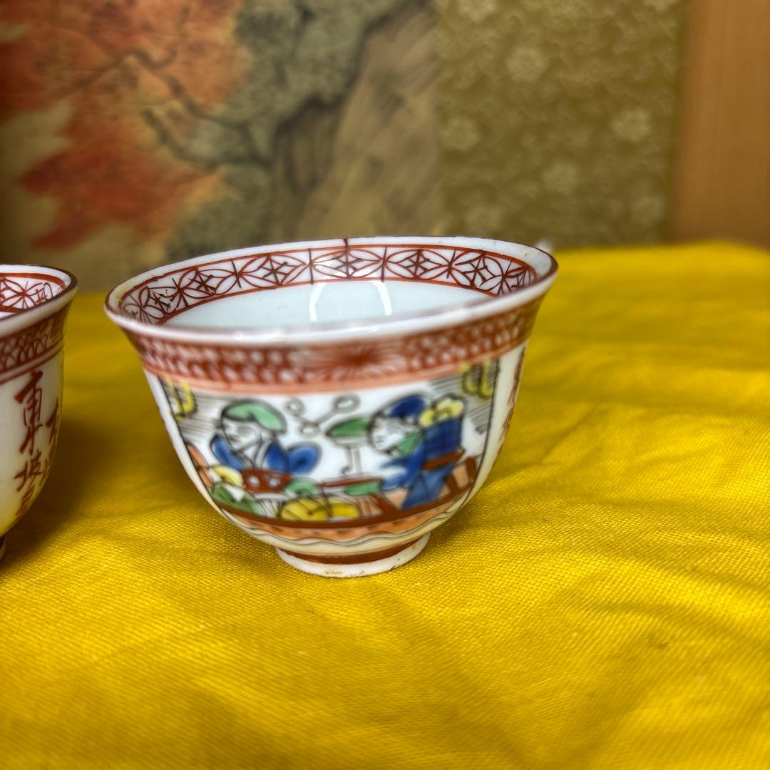 中国美術 苏東坡　赤壁赋 南京煎茶器五客　共箱