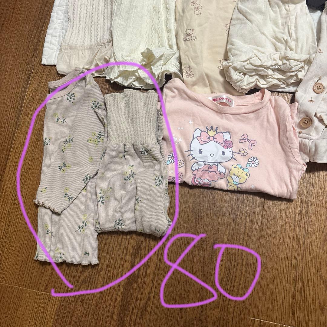 【大量まとめ売り】80-100cm 春夏秋女の子服　ベビー　キッズ 86点