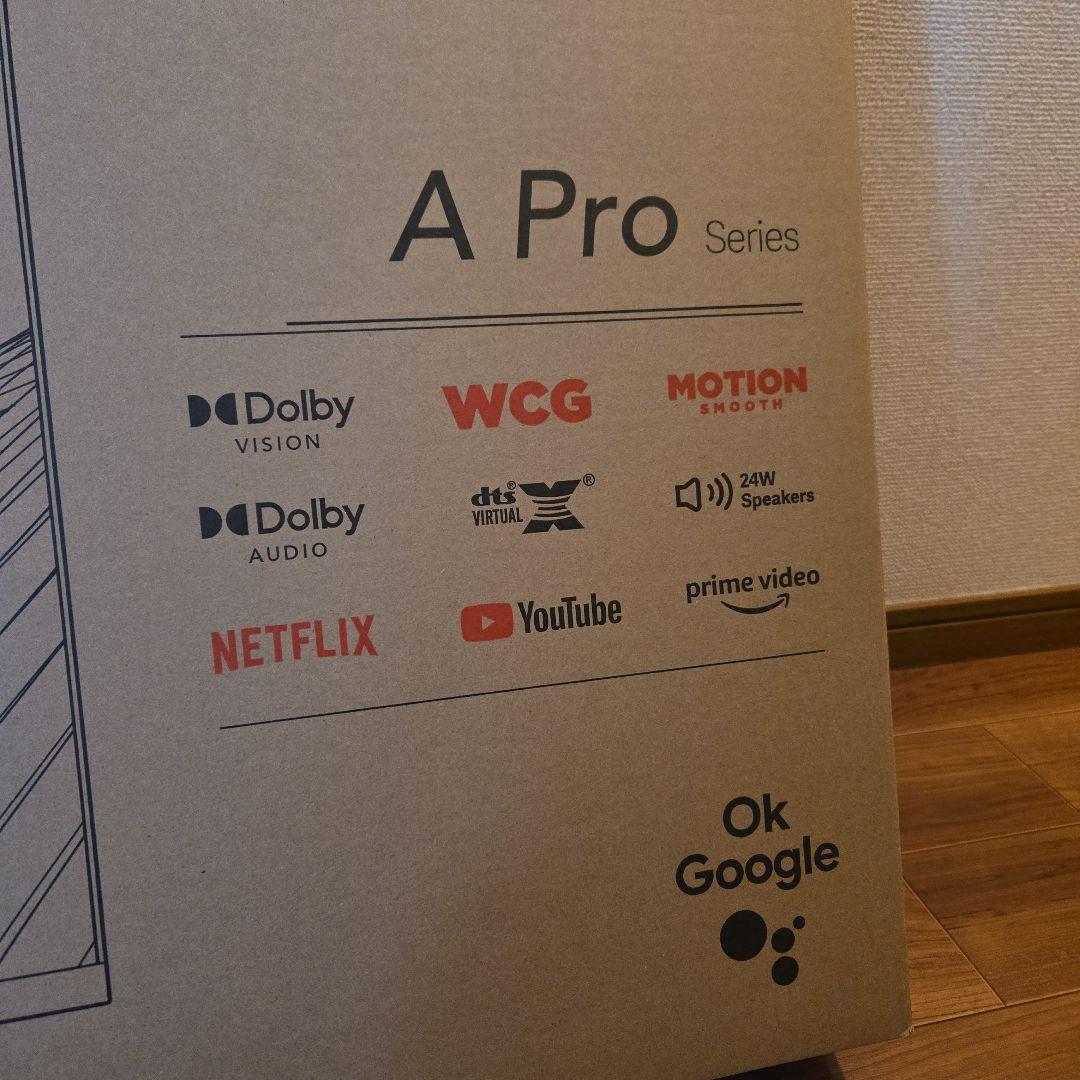 Xiaomi TV A Pro 43インチ 4K　テレビ　チューナーレス