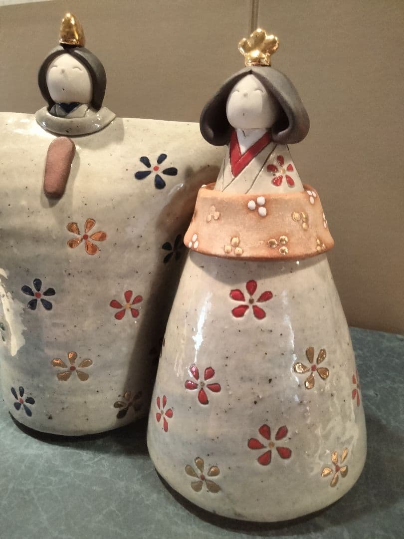 良品（good item）　雛人形（Hina doll）　陶器　作家、西崎和子
