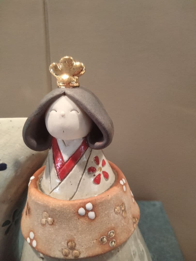 良品（good item）　雛人形（Hina doll）　陶器　作家、西崎和子