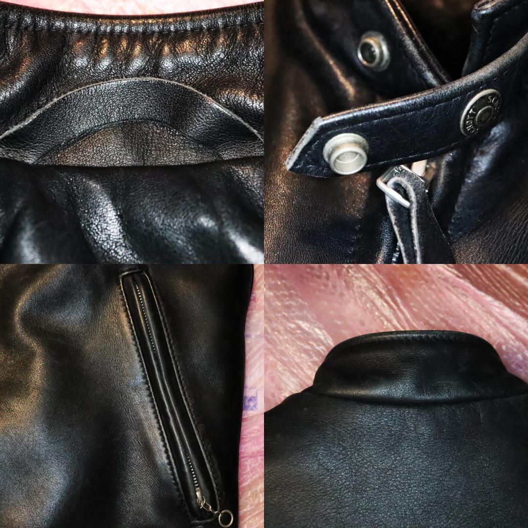 Schott 641裏ボアライナー脱着レザーライダースジャケット40ショットL