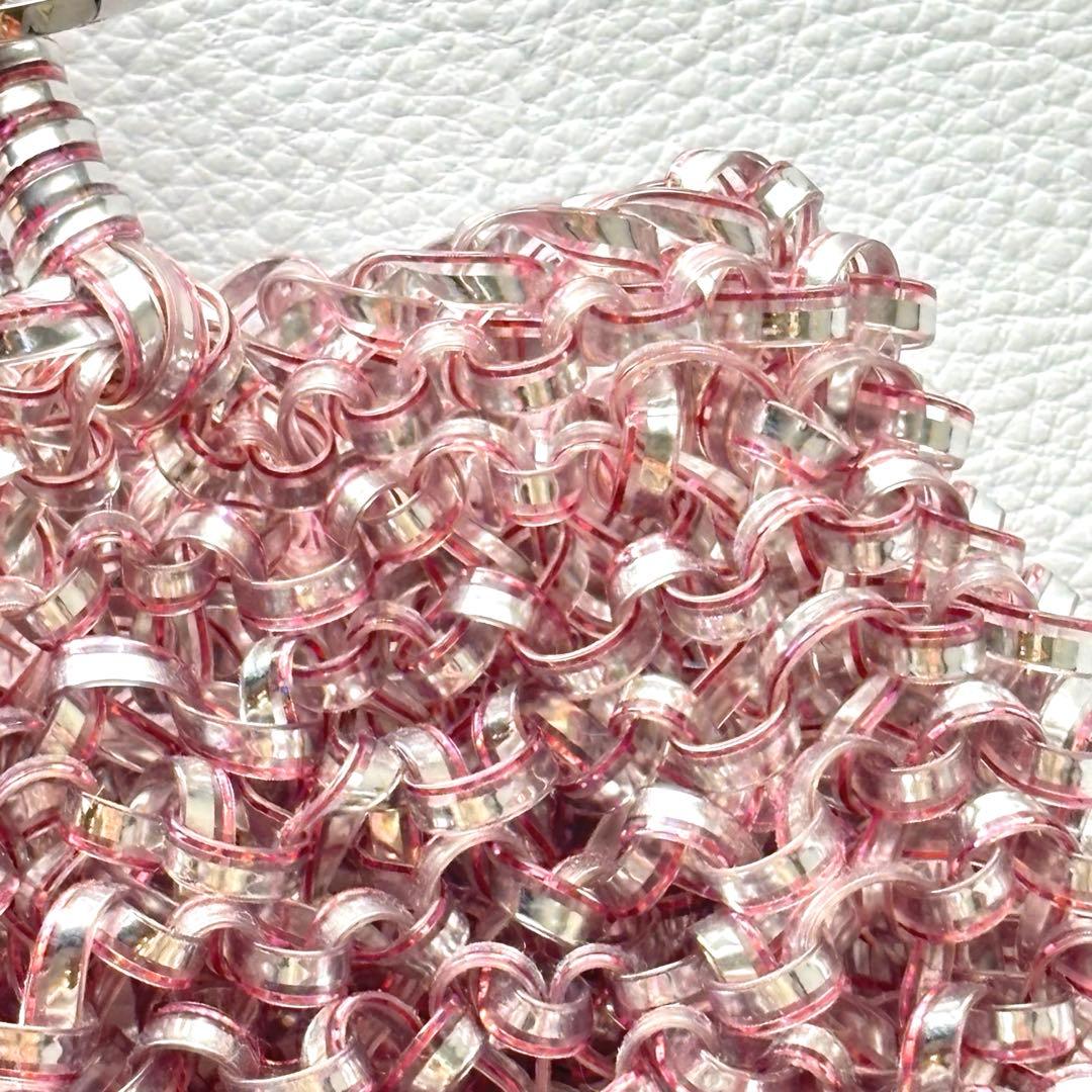 極美品✨アンテプリマ　ミニバッグ　ハンドバッグ　ワイヤーバッグ　ピンク　シルバー