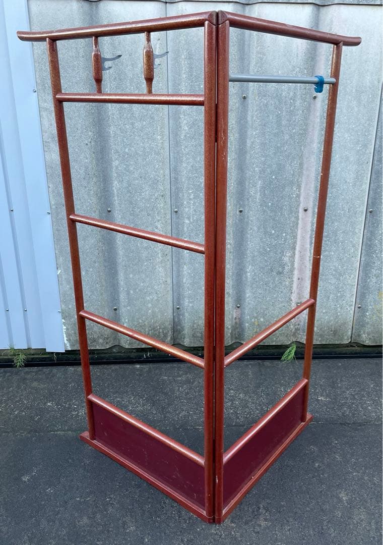 稀少/古道具/当時物/無垢材/木製/衣紋掛け/衣桁/着物掛け/28