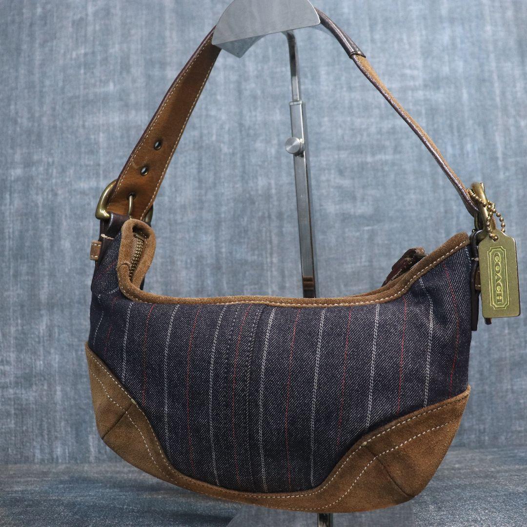 バッグ COACH Hobo Denim ShoulderBAG Suede