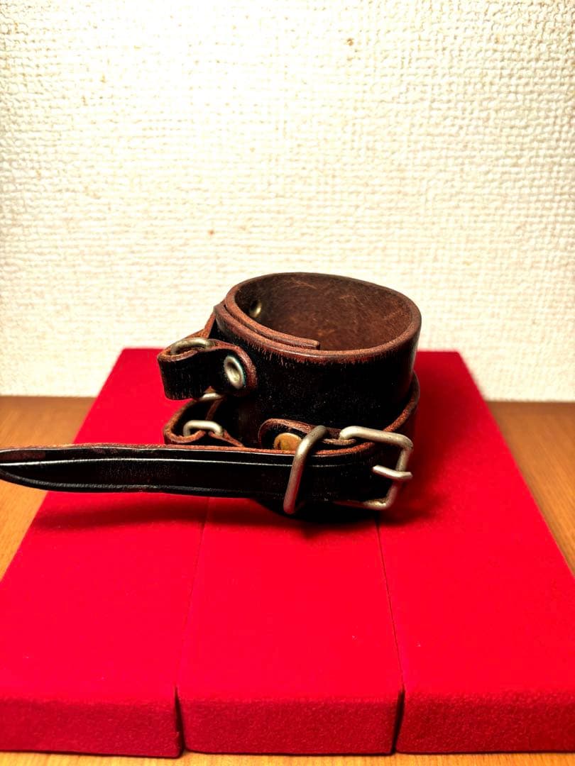 アンダーカバー レザー リストバンド affa ブラック ブレスレット