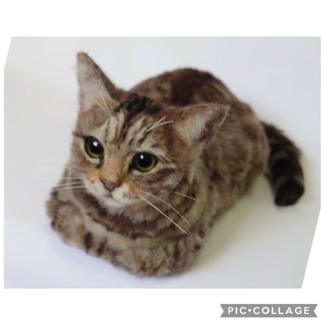 羊毛フェルト　猫　ハンドメイド　【ニャンとも】
