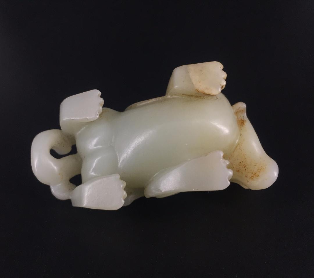 漢代 瑞獣貔貅置物 古玉老玉和田玉 中国美術骨董工芸品 収蔵品