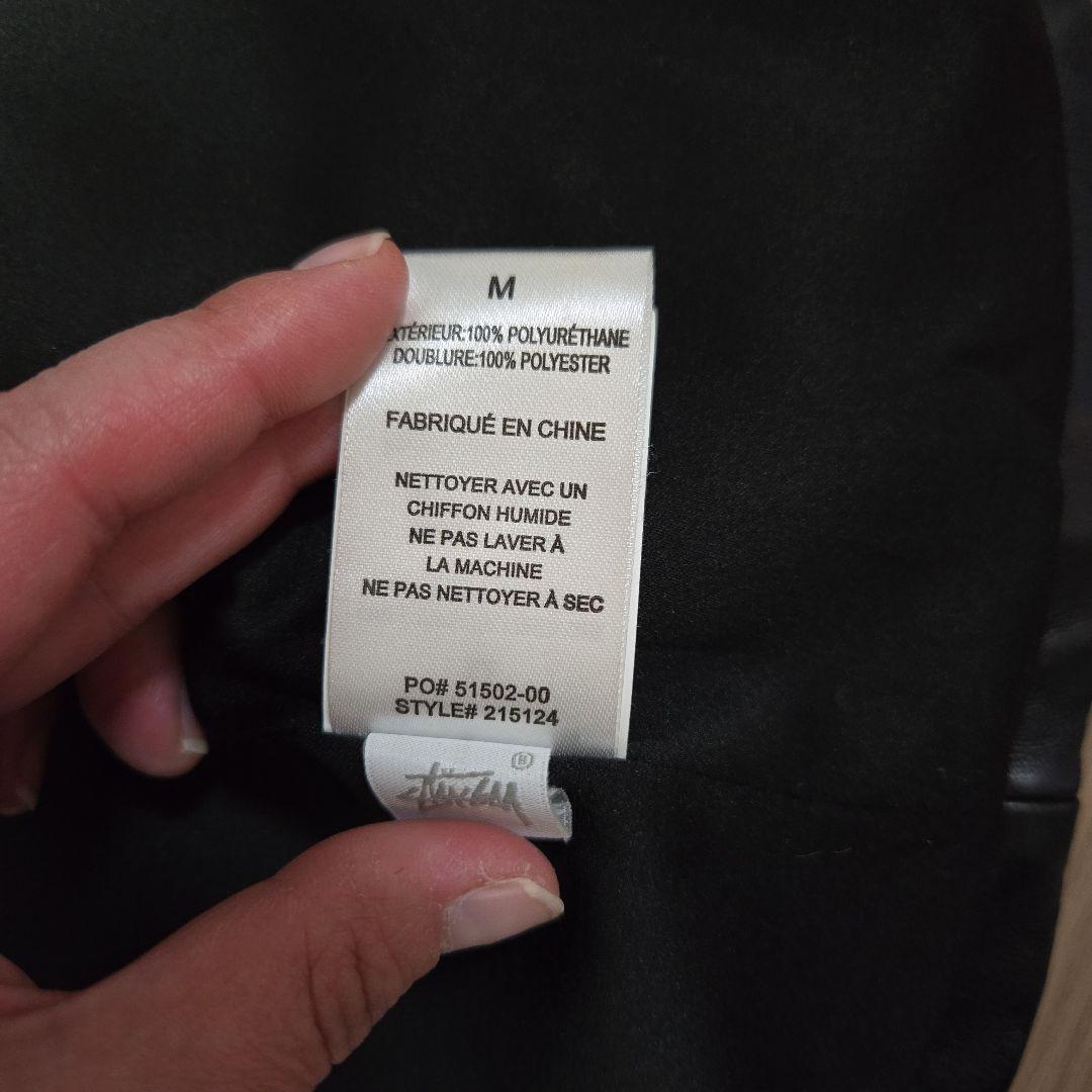 STUSSY　PU革ジャン　レザージャケット　希少　即完売モデル