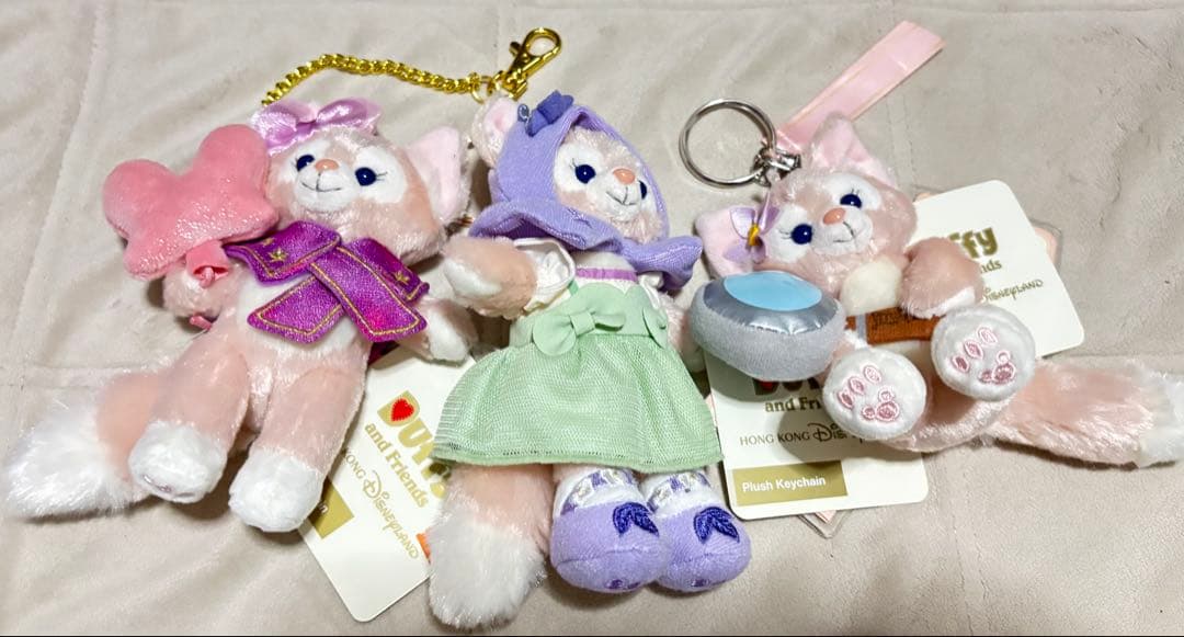 香港ディズニー限定Duffy ぬいぐるみキーホルダー3個セット