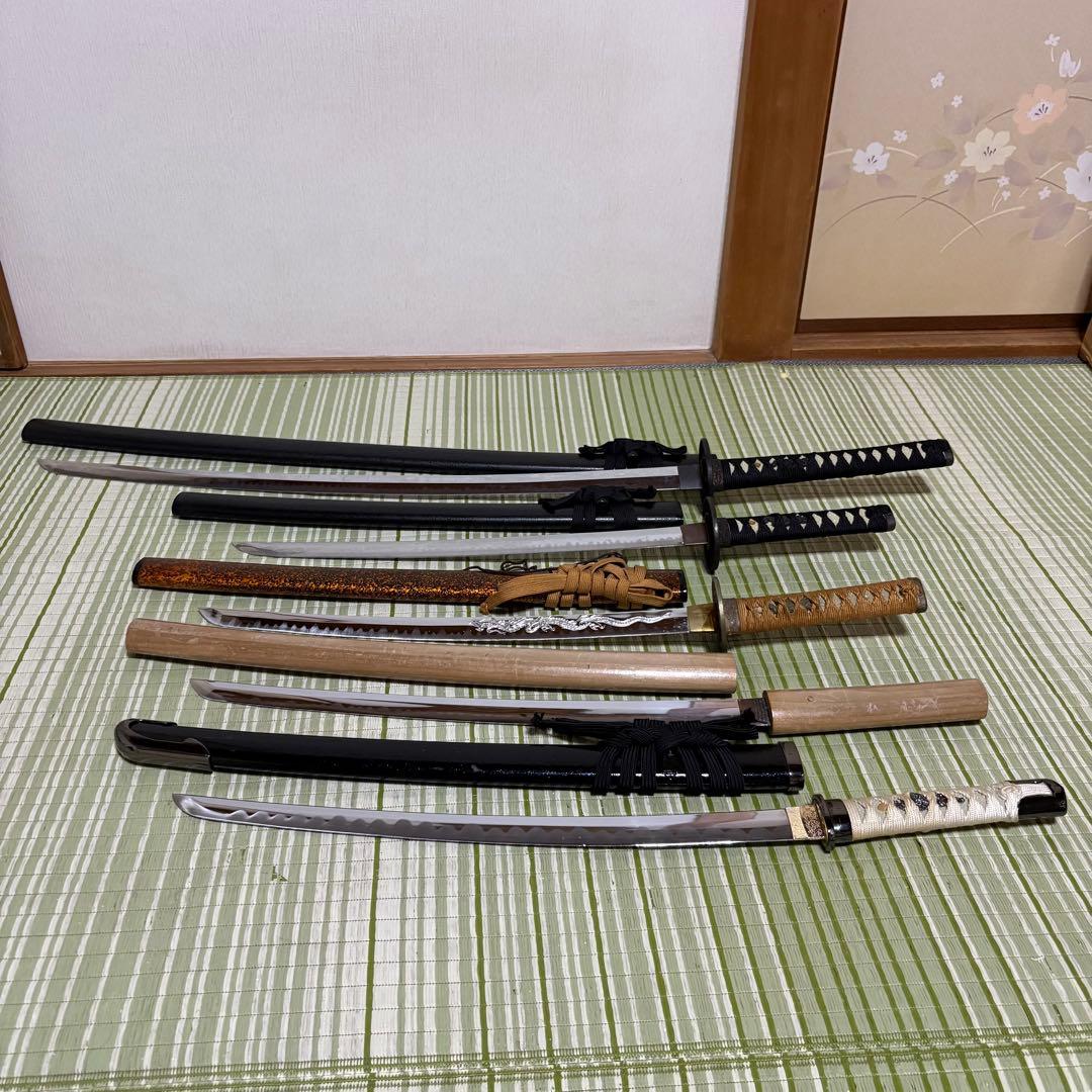 模造刀　模擬刀　武士　侍　伝統工芸　剣　ソード　太刀　小太刀　鞘　鍔　5本セット