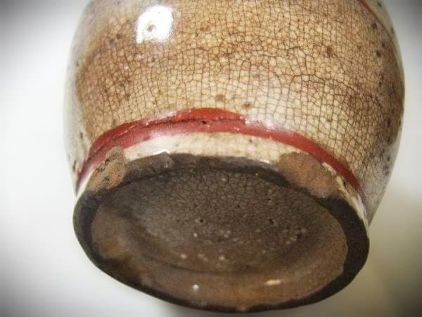 花柄陶器壺 古清水焼 茶入れ壺 染付 京焼 清水焼 時代物 骨董