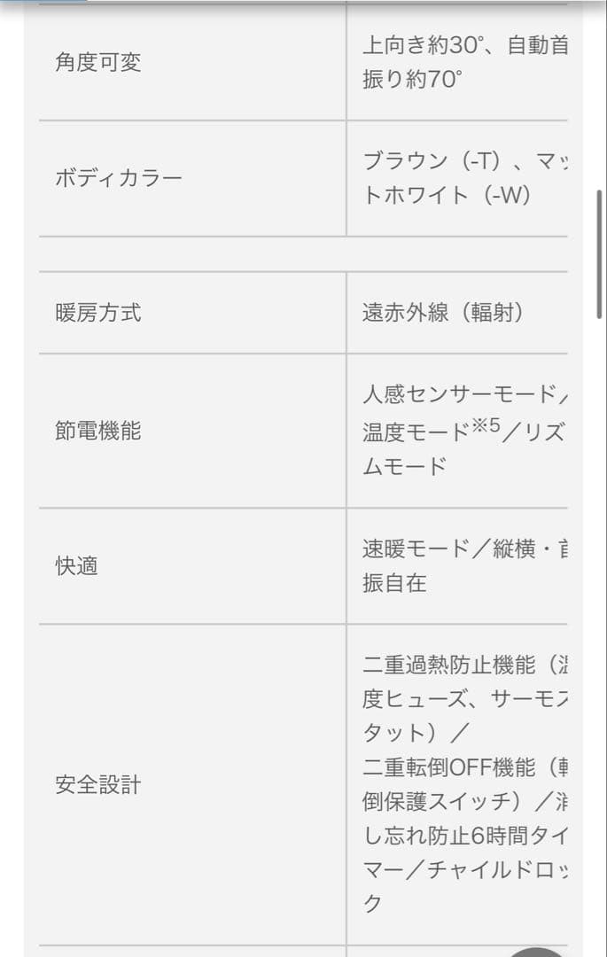 ダイキン　セラミックヒーター2022年モデル