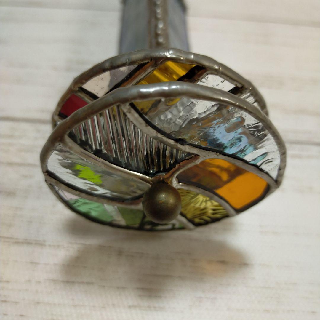 ステンドグラス万華鏡　ホイールスコープ　アンティーク　カレイドスコープ