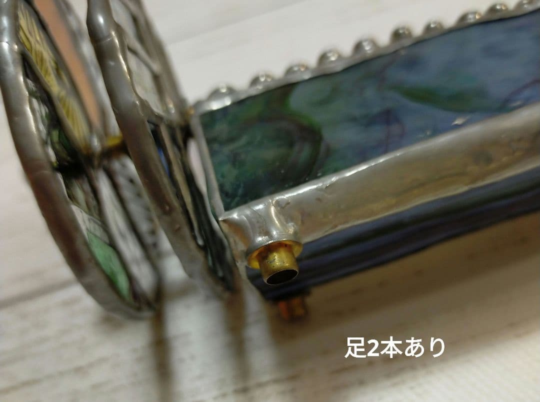 ステンドグラス万華鏡　ホイールスコープ　アンティーク　カレイドスコープ