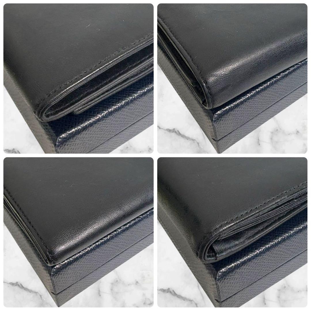 極美品✨ PRADA プラダ 三つ折り財布 オールレザー ブラック 黒