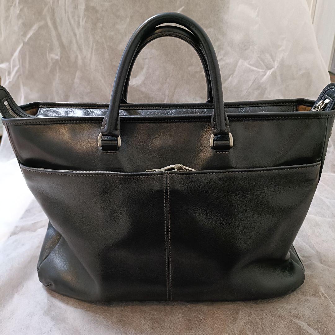 値下げ可☆極美品☆エルゴポック　レザー ビジネスバッグ　 A4収納 2way