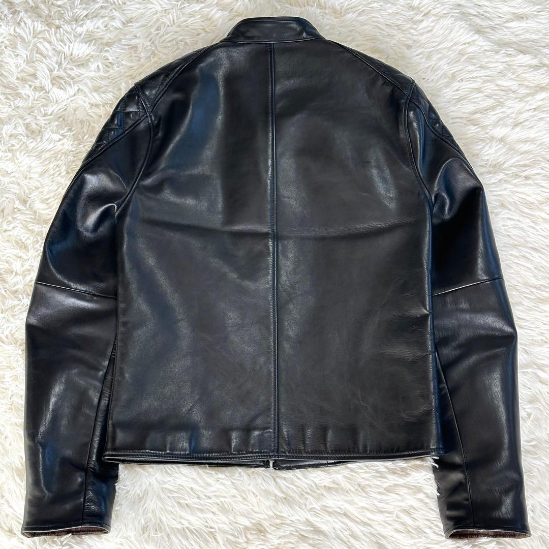 極美品 MR.OLIVE シングルライダースジャケット 馬革 ブラック M