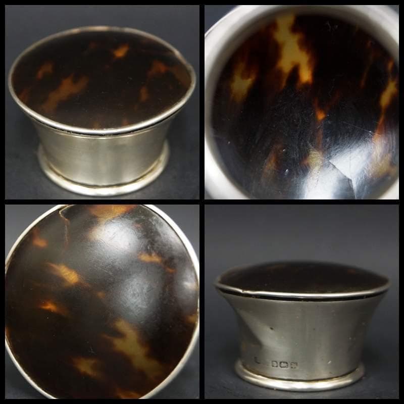 イギリス アンティーク 純銀製 べっ甲蓋 香水瓶 ホールマーク有☆時代物☆