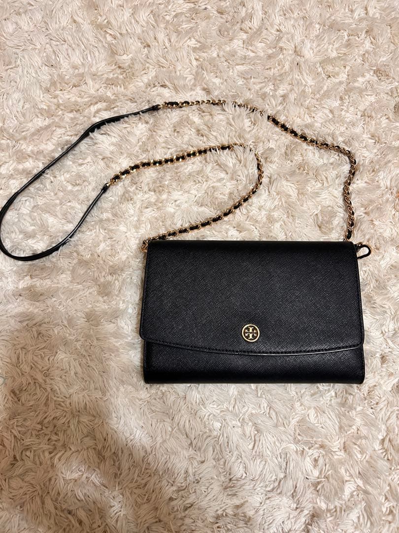 【美品】　トリーバーチ　チェーンウォレット　ロビンソン　ブラック