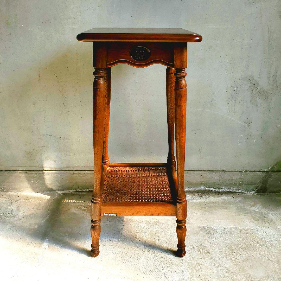 カリモク家具 karimoku　コロニアル　花台　飾り台　電話台　木製